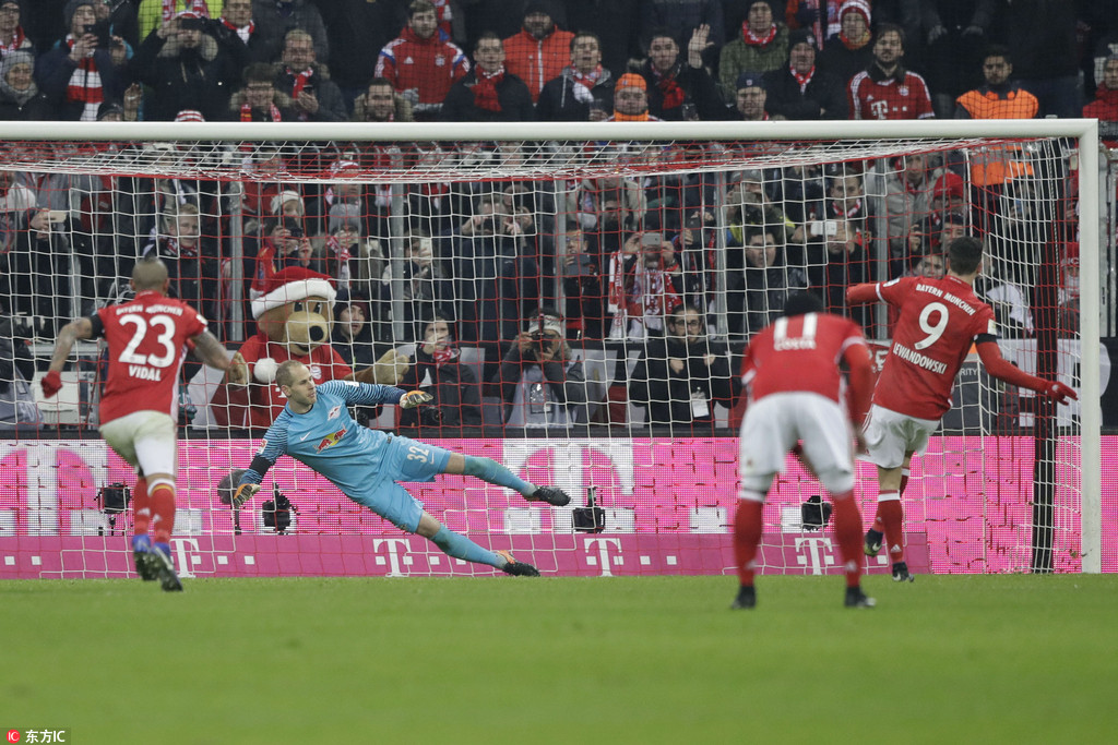  拜仁慕尼黑客场大胜莱比锡红牛